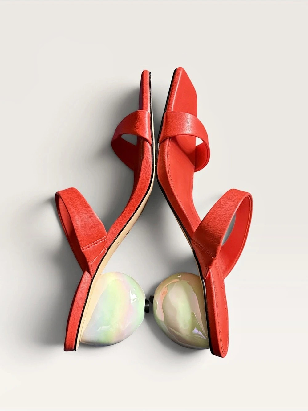 KATY PERRY Collections The Maritime Two Band Sandal Shell Heels Size 8 Women NEW - Picture 5 of 9